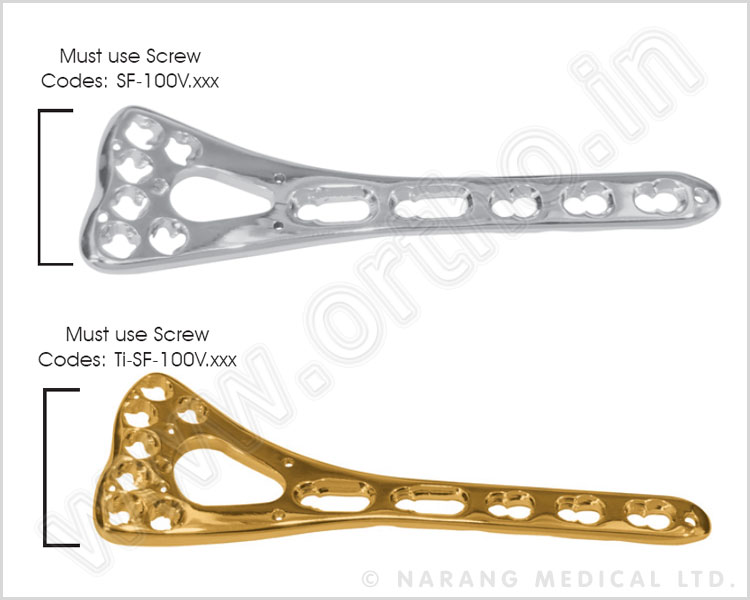 2.4MM Safety-Lock Variable Angle Two-Column Volar Distal Radius Plate, 6 Head Holes, Width 19.5MM, Narrow