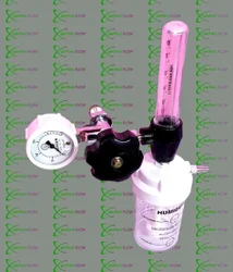 Fine Adjustment Valve Jacketed With Oxygen Flow Meter