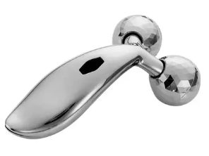 V LOGO 3D Massager Roller 360 Rotate Silver Thin Face Full Body Shape